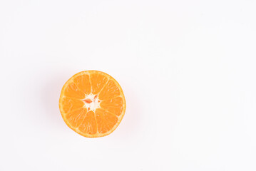 orange on a white