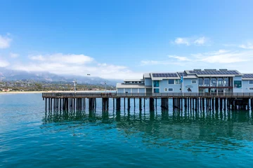 Fotobehang Stearn's Wharf, in Santa Barbara, California. USA. Pier was completed in 1872 and is a popular tourist destination. © Curioso.Photography
