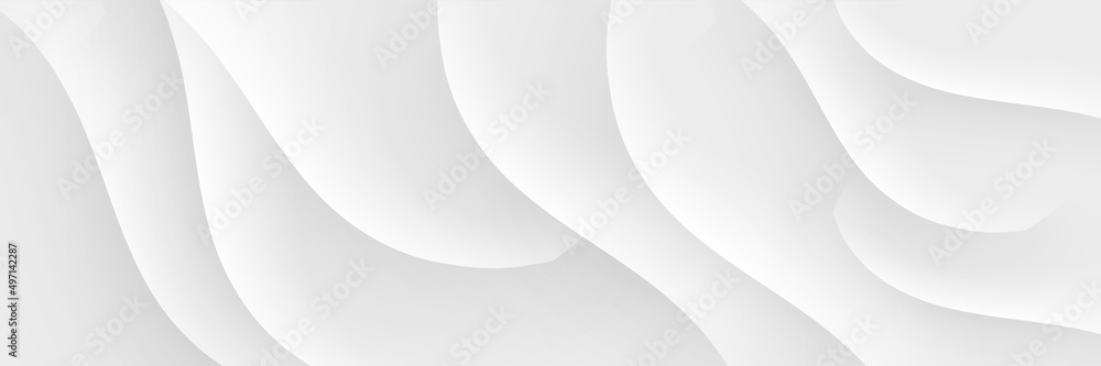 Wall mural abstract background with gray lines on white modern silver backdrop concept 3d style