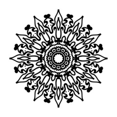 Hand drawn mandala. decoration in ethnic oriental  doodle ornament.
