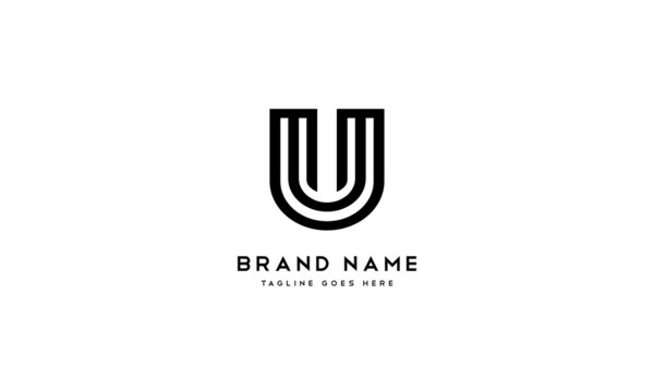 U logo letter abstract design