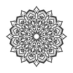 Hand drawn mandala. decoration in ethnic oriental  doodle ornament.