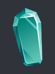 Jewelry gemstone. Precious stone or gem. crystal icon. Isolated exquisite jewelry stone
