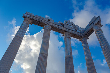Antique columns in an ancient ruined city