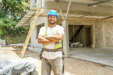 house construction carpenter in africa at work industry