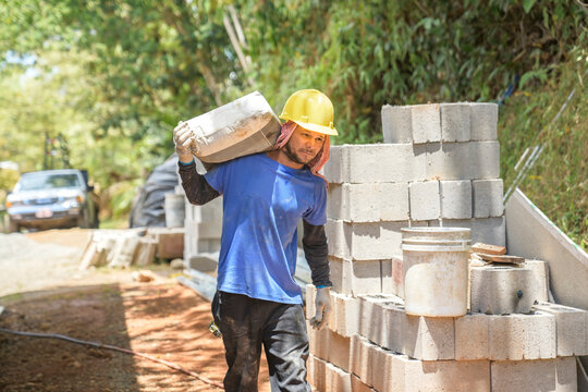 house construction carpenter in africa at work industry