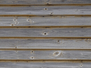 Obraz premium Full frame, close up of light brown, greige wooden horizontal planks texture. Background or backdrop