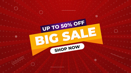 Fototapeta premium Big sale colorful gradient background sale banner design