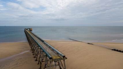 Steeton Pier at Hartlepool part of a industrial wooden pier