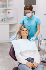 Preparation of the patient's dentist's assistant in the dental clinic