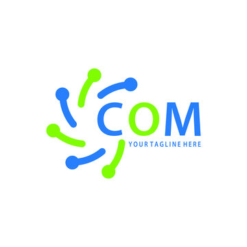 COM logo design initial creative letter on white background.
COM vector logo simple, elegant and luxurious,technology logo shape.COM unique letter logo design.
 