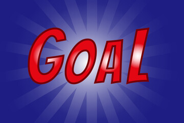 Animated text celebrating a goal, banner and sale promotion poster  © Bela Art