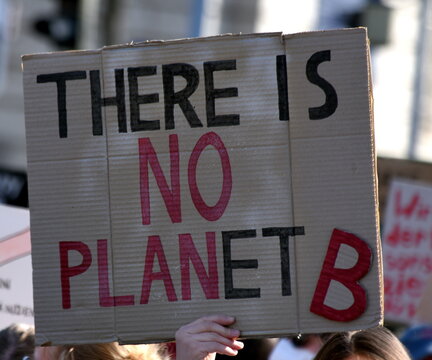 Schild auf einer Demo: "There is no planet B"