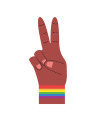 hand peace and love lgbtq
