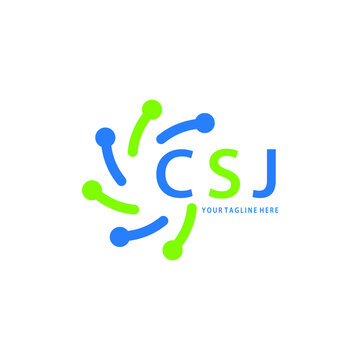 CSJ logo design initial creative letter on white background.
CSJ vector logo simple, elegant and luxurious,technology logo shape.CSJ unique letter logo design. 
