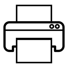 Printer Flat Icon Isolated On White Background