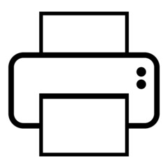 Printer Flat Icon Isolated On White Background