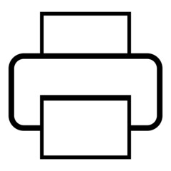 Printer Flat Icon Isolated On White Background