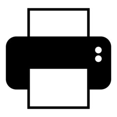 Printer Flat Icon Isolated On White Background