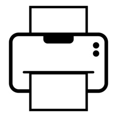 Printer Flat Icon Isolated On White Background