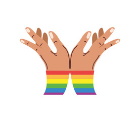 pride lgbtq hands