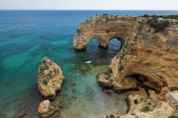 The M Rock or The Cathedral-Praia da Marinha Beach. Lagoa-Portugal-194