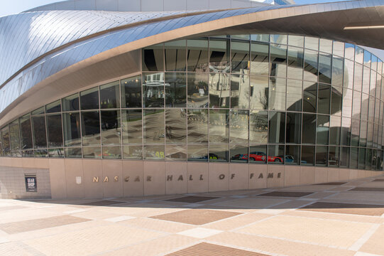 NASCAR Hall Of Fame Front Glass Window