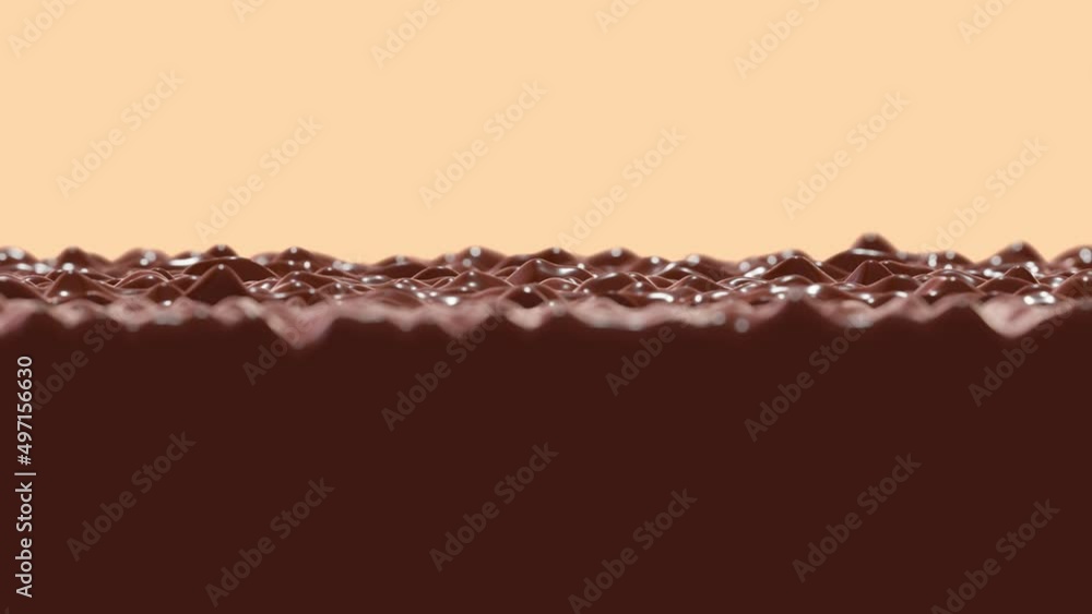 Poster realistic dof static camera looping 60 fps 3d animation of the splashing delicious milk chocolate re