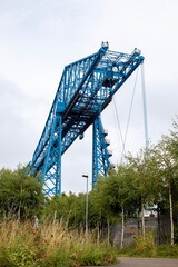 The Tees Transporter bridge on Teesside which crosses the river Tees at Stockton and Middlesbrough