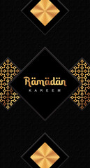 Ramadan kareem islamic greeting card background. Ramadan greeting card. Vector illustration