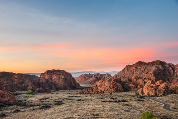 red rock sunset