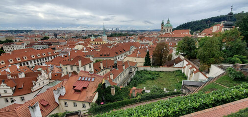 Malá Strana, widok z Hradczanów, Praga