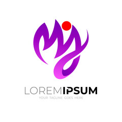 Symbol Letter M and J logo combination, MJ logo vector