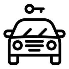 Car Sharing  Flat Icon Isolated On White Background