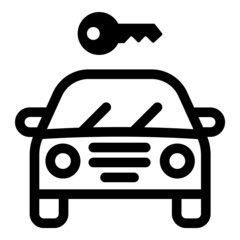 Car Sharing  Flat Icon Isolated On White Background