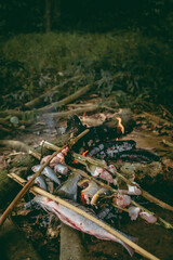 grilled fish from fishing