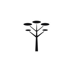 tree icons  symbol vector elements for infographic web