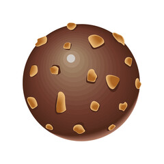 chocolate ball with hazelnut