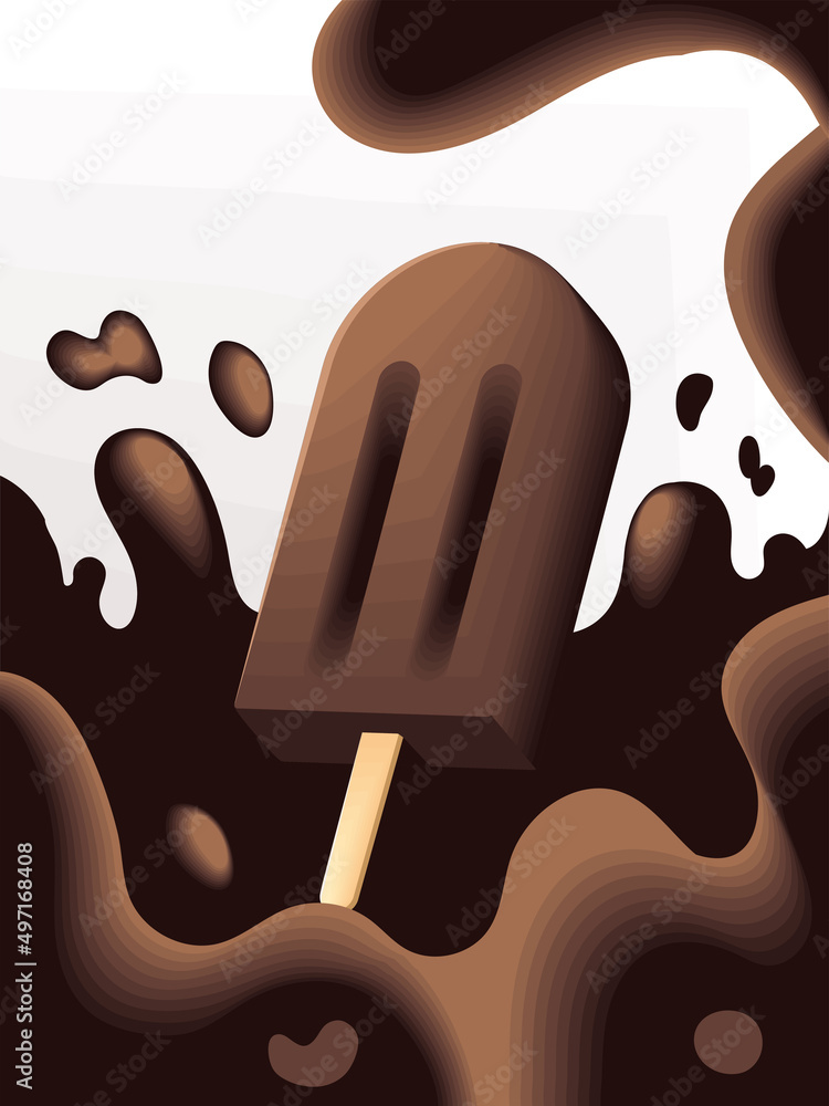 Wall mural chocolate ice cream