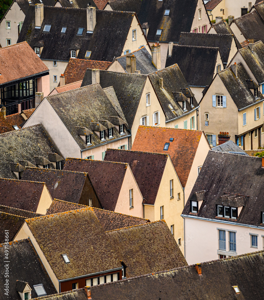 Canvas Prints Chartres rooftops