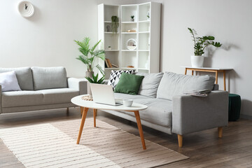 Interior of light living room