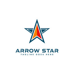 Obraz premium Arrow Star Icon Logo Vector