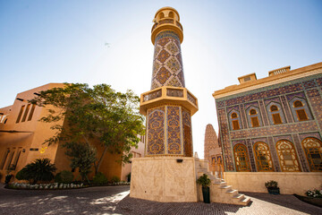 Obraz premium Mosaic mosque at Katara Cltural village, Doha, Qatar