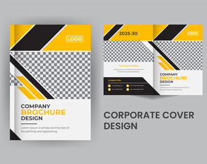 Obraz na płótnie Canvas Corporate business brochure book cover design template