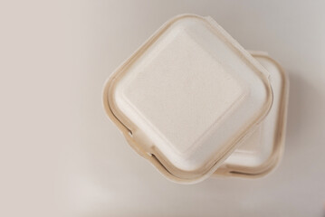 empaque biodegradable para alimentos, ecológico y sostenible con espacio para texto