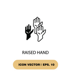 raised hand icons  symbol vector elements for infographic web