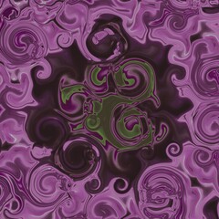 Abstract concept of flower named Helleborus viridis, commonly called green wild plant.  Design with kaleidoscope, mandala, spiral, seamless and polar pattern