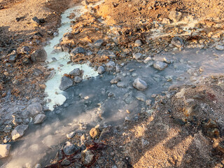 Winter of jigokudani, the Hell Valley located in Hokkaido, Japan