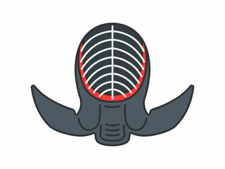 剣道の防具（面）のイラスト © R-DESIGN