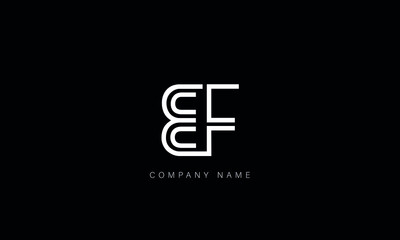 BF, FB, BF, Letters logo monogram - obrazy, fototapety, plakaty